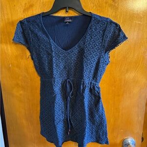 Motherhood Oh Baby Navy Top